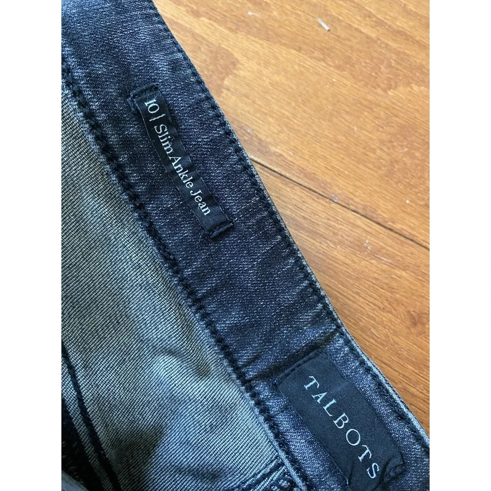 Tabots NWT Womens Slim Ankle Jeans‎ Size 10 Black Slimming Panel New! $100